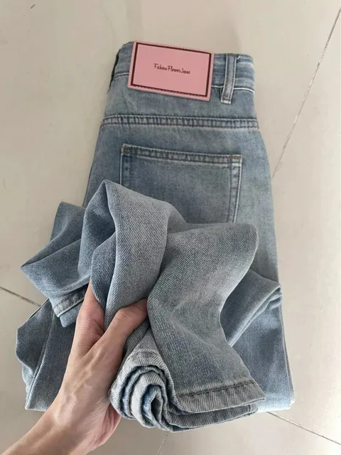 Jean Baggy à jambes larges pour femmes, Vintage Y2K Punk, taille basse, pantalon en Denim ample, Streetwear, mode Trashy, Long pantalon patineur 1