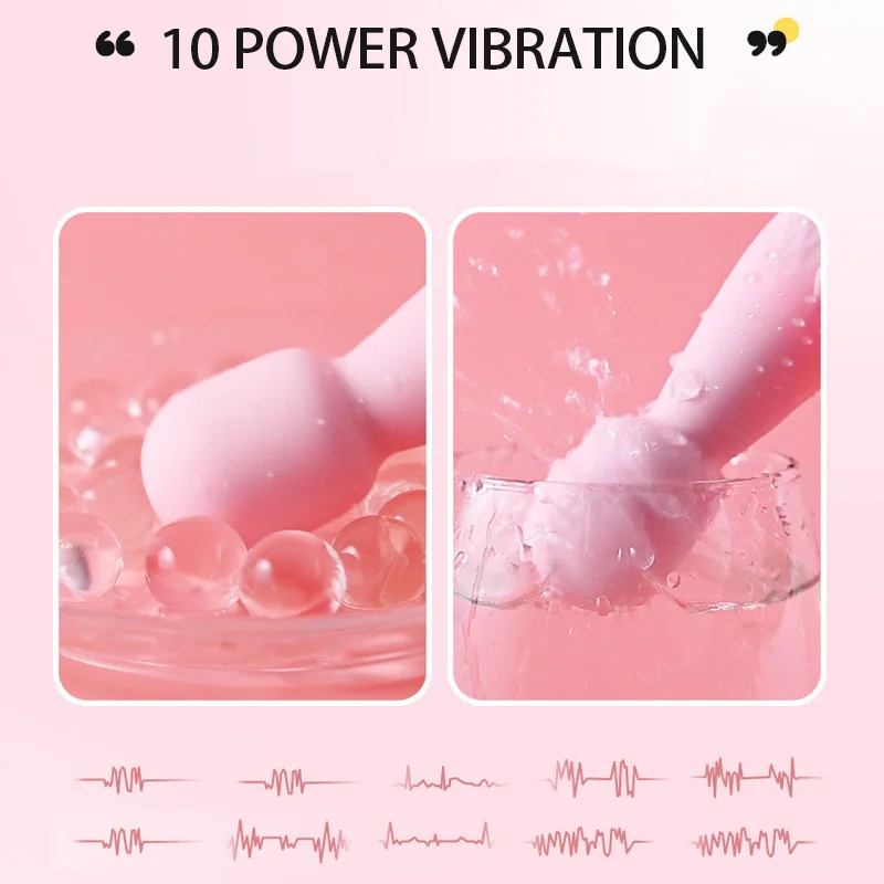 Mini-Vibrator für Frauen, tragbarer AV-Stab, 10 Modi, Vibration, Mini-Massagegerät, wiederaufladbar, wasserdicht, Masturbator, Sexy Shop_voghion.com