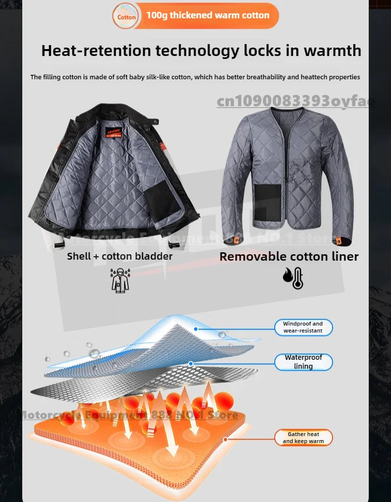 LYSCHY 오토바이 라이딩 슈트 겨울 남성용 방수 두꺼운 따뜻한 및 낙상 방지 오토바이 재킷과 바지 6XL