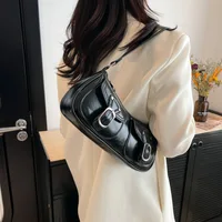 Petit sac à main en cuir PU pour femme, sacs sous les bras pour femme, sacs à main à double poche, pochette vintage, mode initiée, Y2K 2