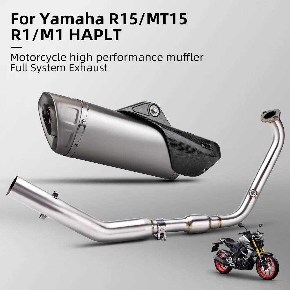 For YAMAHA R15 MT15 XSR155 2017-2025 Exhaust Full System Escape Modify ...