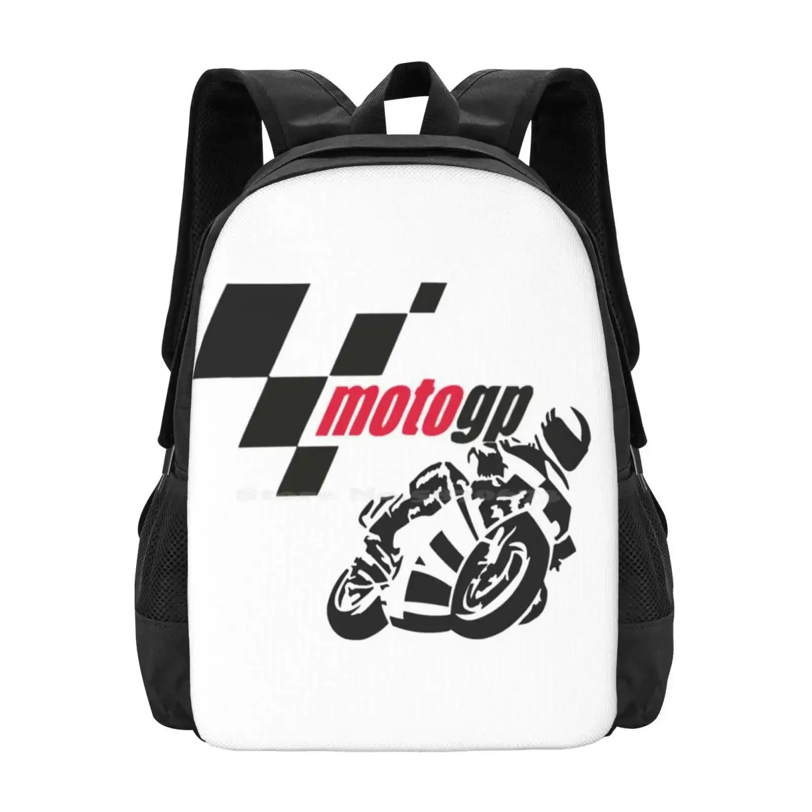 

Pattern Design Bag Student'S Backpack Moto Grandprix Gp