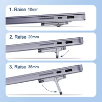 Hagibis support d'ordinateur Portable pliable pour support de clavier de bureau support de refroidissement pour ordinateur Portable pour Macbook Pro Air support universel 2