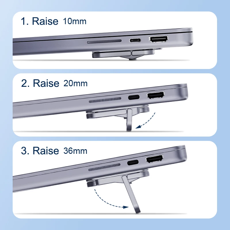 Hagibis Dobrável Suporte de Laptop para Teclado de Mesa Stand Riser Notebook Portátil Almofada de Resfriamento para Macbook Pro Air Universal Titular - Imagem 4