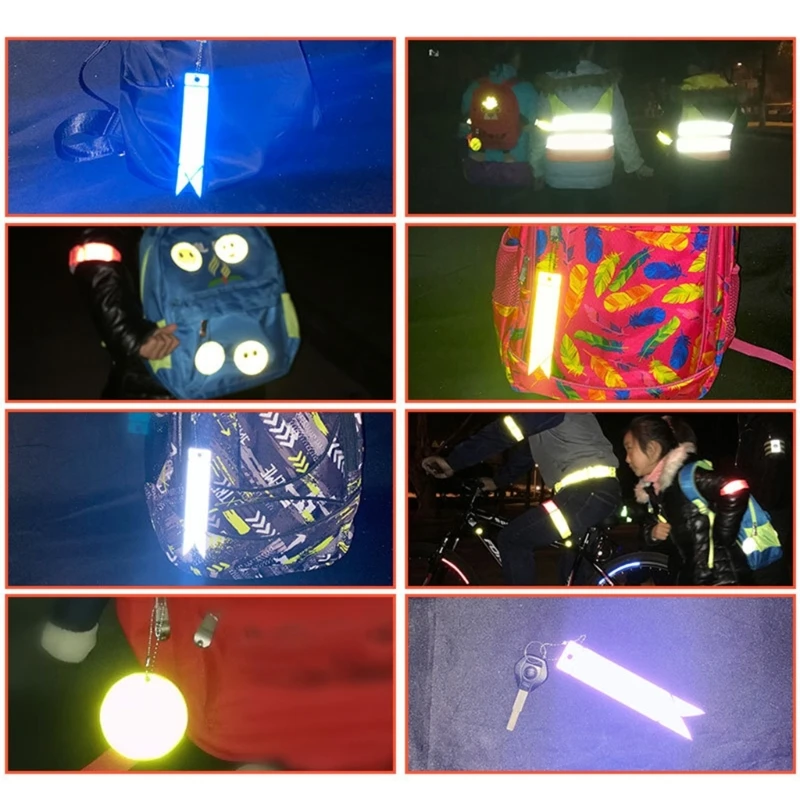 Biztonság reflektor vel Megláncol Előőrsön áll fényvisszaverő keychain PVC fényvisszaverő Medál
