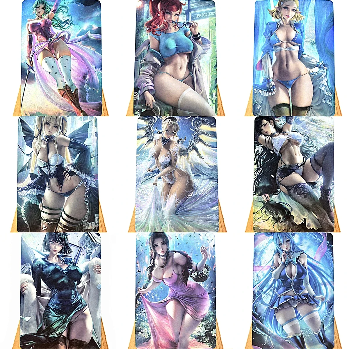 

9 штук/комплект, Аниме игра Flash ACG Card Kawaii, сексуальные игрушки, хобби, коллекционные предметы, коллекционная игра