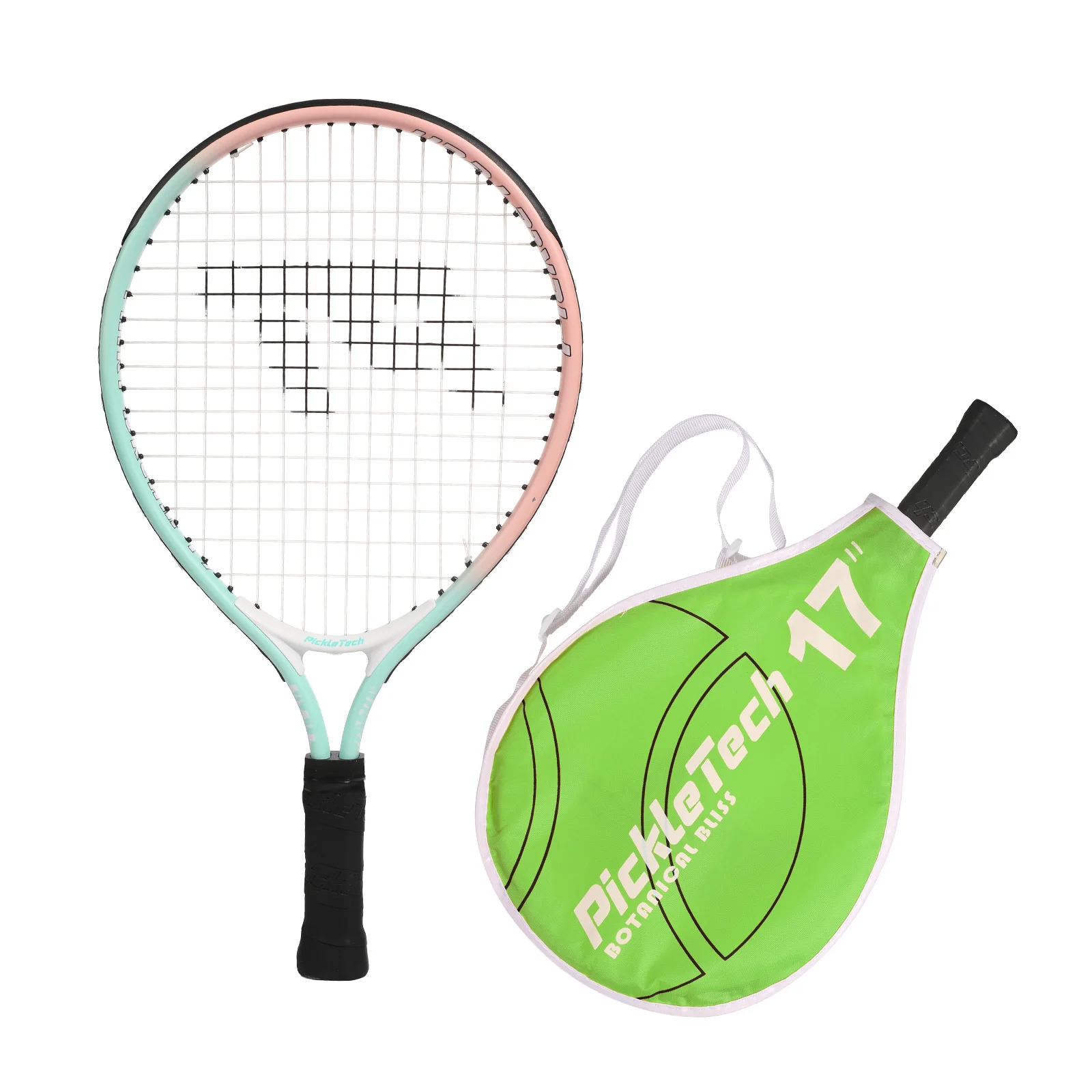 AMASPORT&PickleTech Kinder-Tennisschläger, 17 Zoll, Aluminium, mit Tasche, für Kinder, Kleinkinder, Outdoor-/Indoor-Sport, Spielschläger_voghion.com