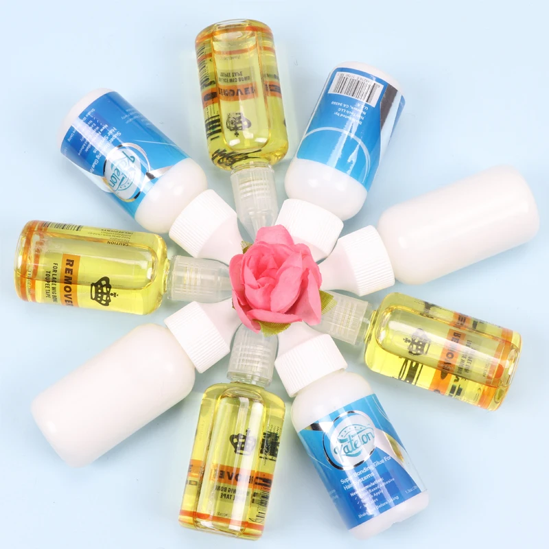 New Lace Glue Waterproof Hair Extension Glue And Wig Remover Big Bottle Remover For Hair Yellow For Adhesives