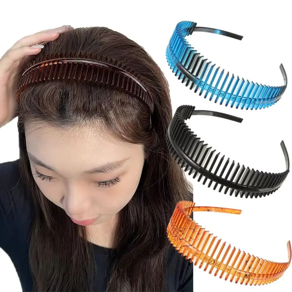 Fashion Acrylic Teeth Hair Hoop Non-slip Korean Style Headdress Broken Hair Finishing Headband Hair Accessories