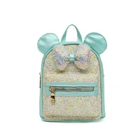 Anime Disney Children's Bags Girls Fashion Sequin Bow Ears Minnie Mickey Cute Backpack Schoolbag Boys Girls Christmatrs Gifts 4