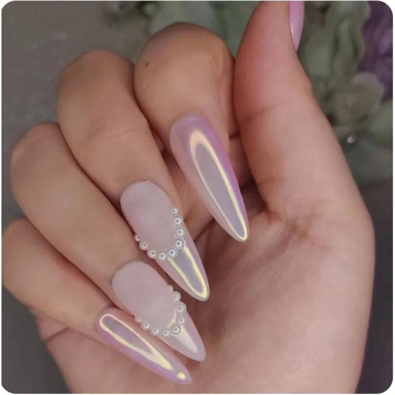 10g 1Box Cherry Chrome Pearl Nail Powder nail powder nail glitter nail decoration nail decorations Gradient Mirror Effect Nail Art Glitter Auroras Rubbing Dust Nails Decoration tool
