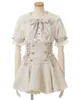Japanese Mine Mass-Produced Short-Sleeve Shirt Dress Shorts Set Women Sweet Liz Doll Collar Bow Shirt Dress Two-Piece Suit 2
