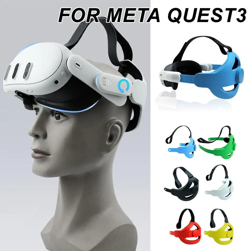 

Силиконовый защитный чехол для Quest 3, удобная повязка на голову, сменный ремешок для Meta Quest 3, аксессуары для VR-гарнитуры, чехол