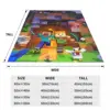 Cartoon Mines Pixel Game Crafts Flannel Blanket Super Warm Throw Blanket for Home Decor Decorative Street Trend Bedspread 5