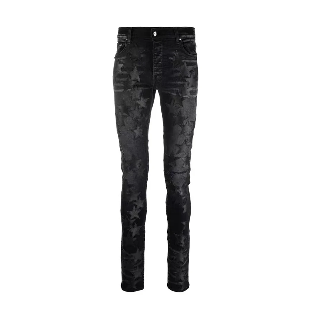 

Кожаные джинсовые брюки NIGO Star Ngvp # nigo61112