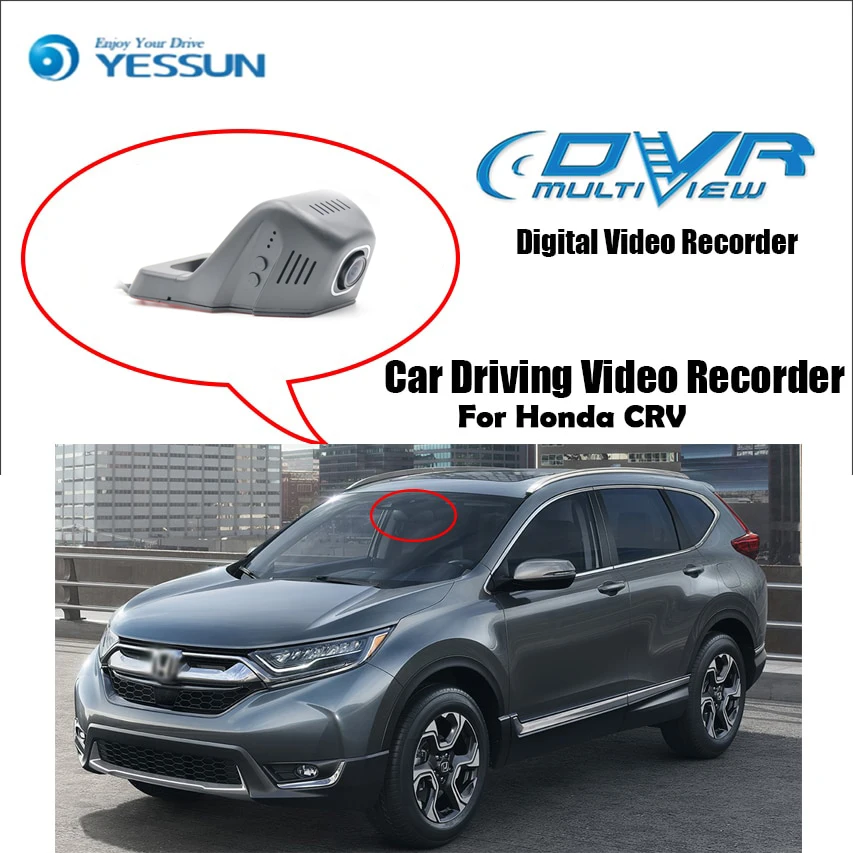 

YESSUN for Honda For CRV For CR-V Car DVR Driving Video Recorder Mini Control APP Wifi Camera Registrator Dash Cam Night Vision