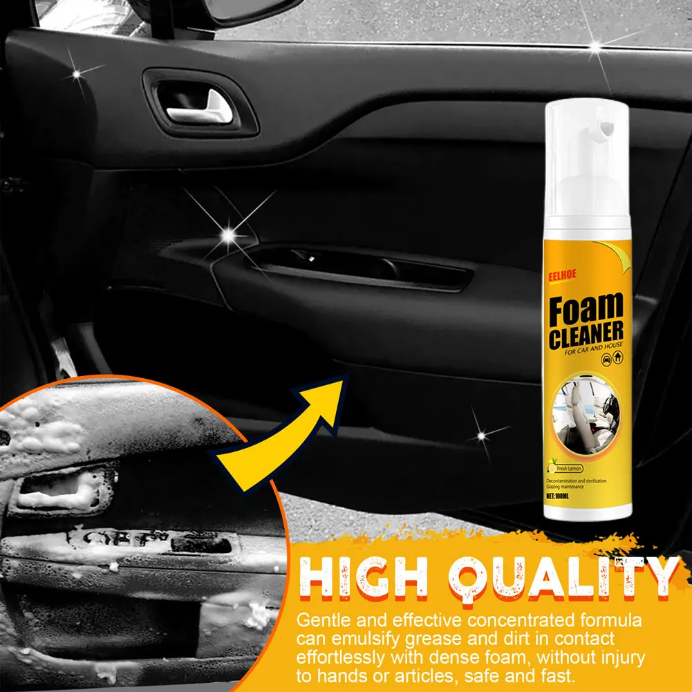 30/60/100ML Multi-Purpose Foam Cleaner Spray Leather Cleaning Auto Home  Surfaces Foam Cleaners for Car Wash Maintenance - AliExpress