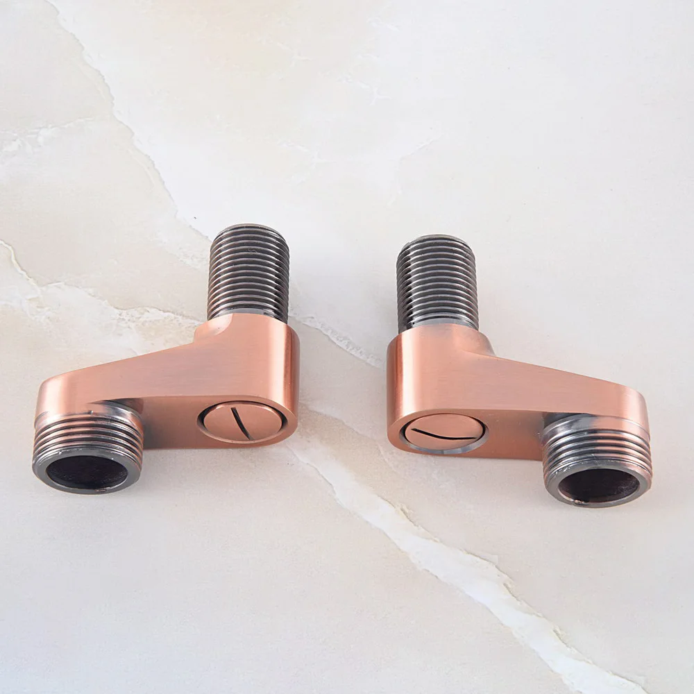 Antique Red Copper Wall Mounted Claw Foot Bath Tub Rain Shower Faucet Adjustable Adapter Swing Arms / Bathroom Accessory zba182