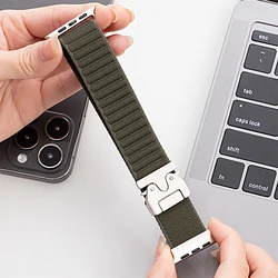 Nylon Sport Loop Band with Alpine Design for iwatch 10 46mm (Army green)