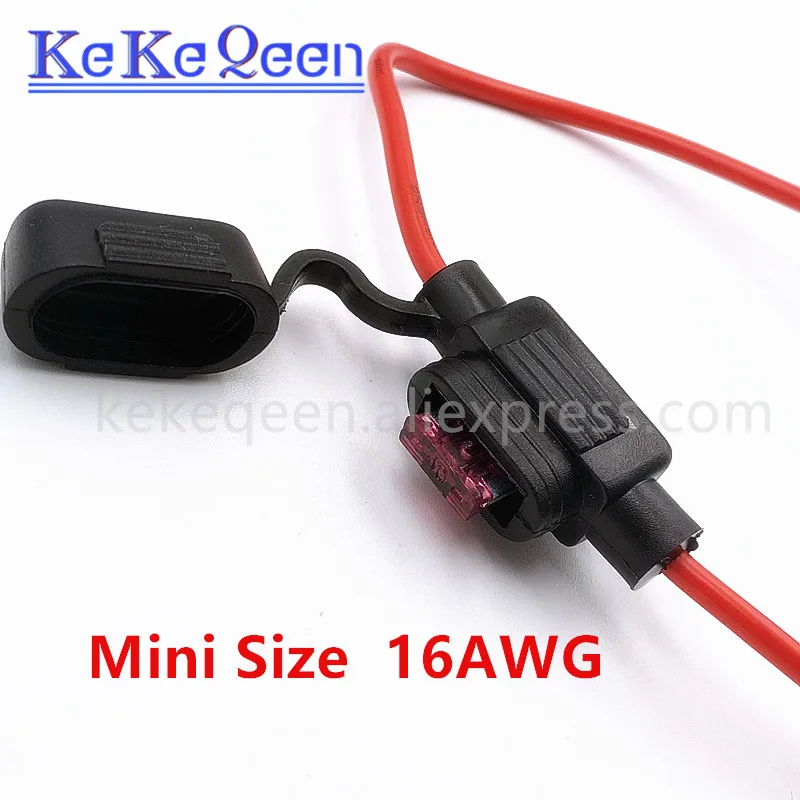 1Pcs Auto Wasserdichte Sicherung Auto Sicherung Halter 18/16/14/12/10/8AWG  Power kabel Klinge Typ In-Linie Sicherung Buchse 5/10/20/30/20/70/100A -  AliExpress