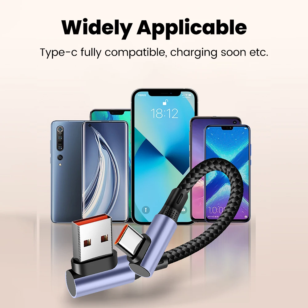 6A 15CM 30CM 짧은 케이블 고속 충전 90 ° 엘보우 USB A to Type C 케이블 (보조배터리용) USB C to USB C 케이블 (아이폰 15, 16용)