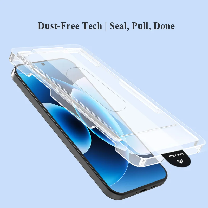 Lereach Tempered Glass Screen Protector with Auto-Align HD Clarity and Dust-Free Positioning Box