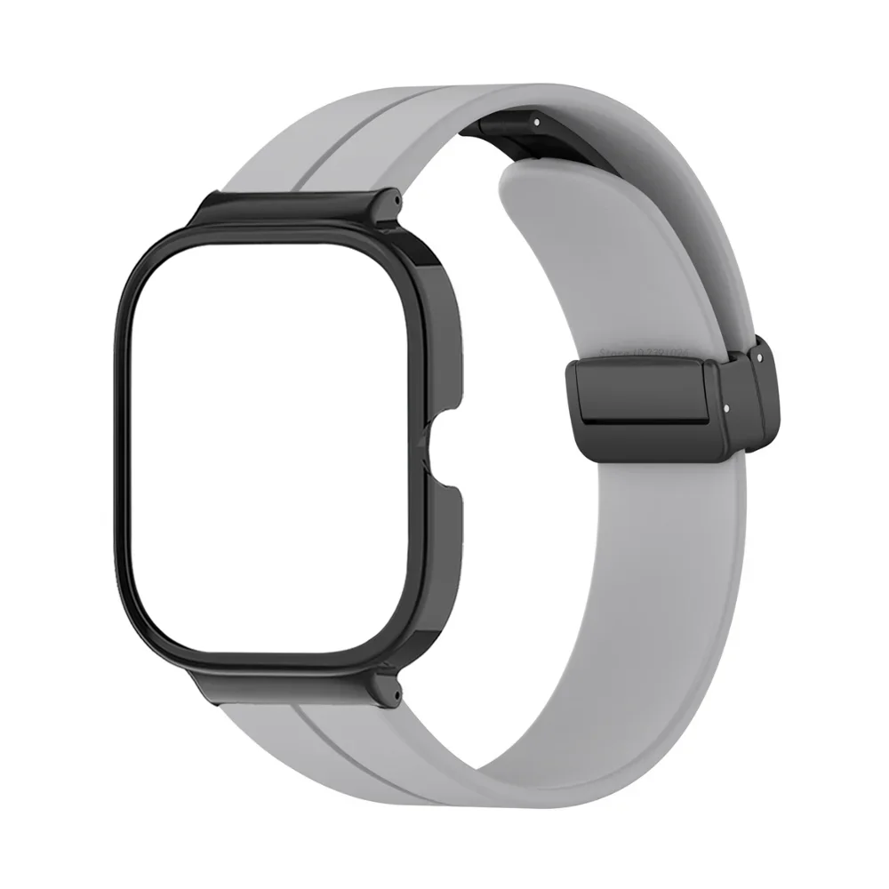 Silicone Magnetic Folding Buckle Smart Watchband Bracelet Strap