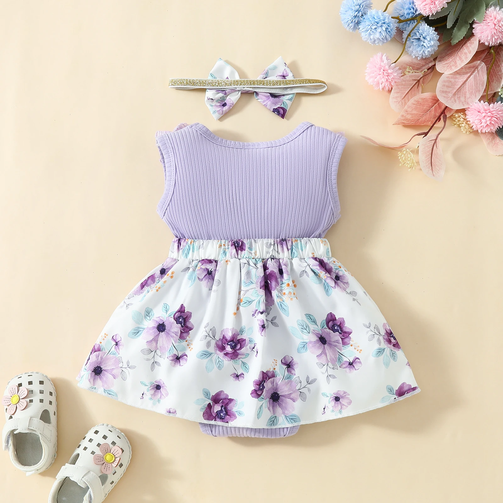 Baby Bodysuit Infant Casual Floral Pattern