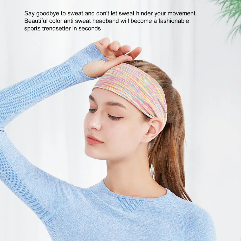 Fashion Absorbing Sweat Yoga Headband Candy Color Wide White Blue Red