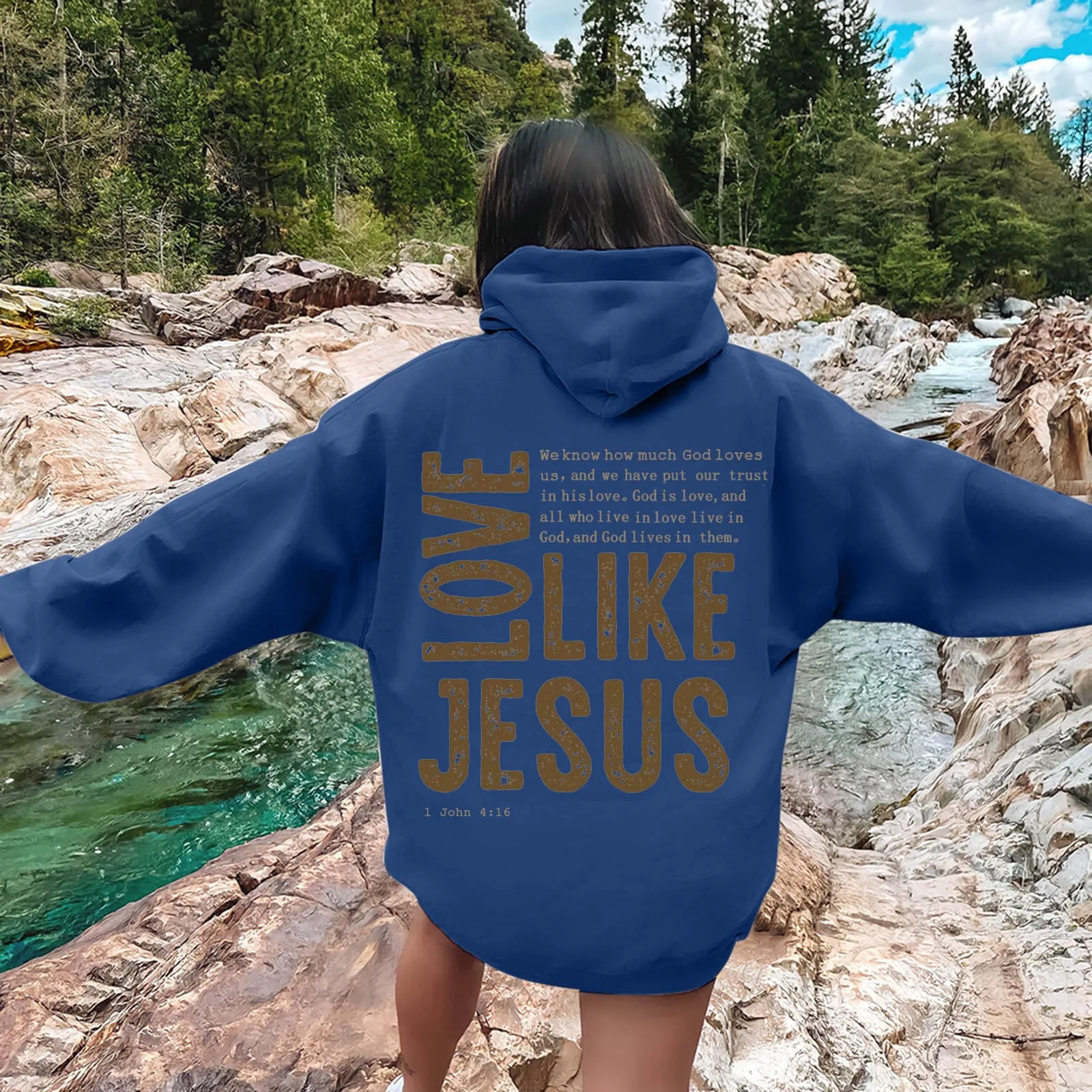 

Simple Printed Sweatshirts Women Casual Hoodie Hip Hop Clothes Comfortable Autumn Loose Streetwear Pocket Sport Tops