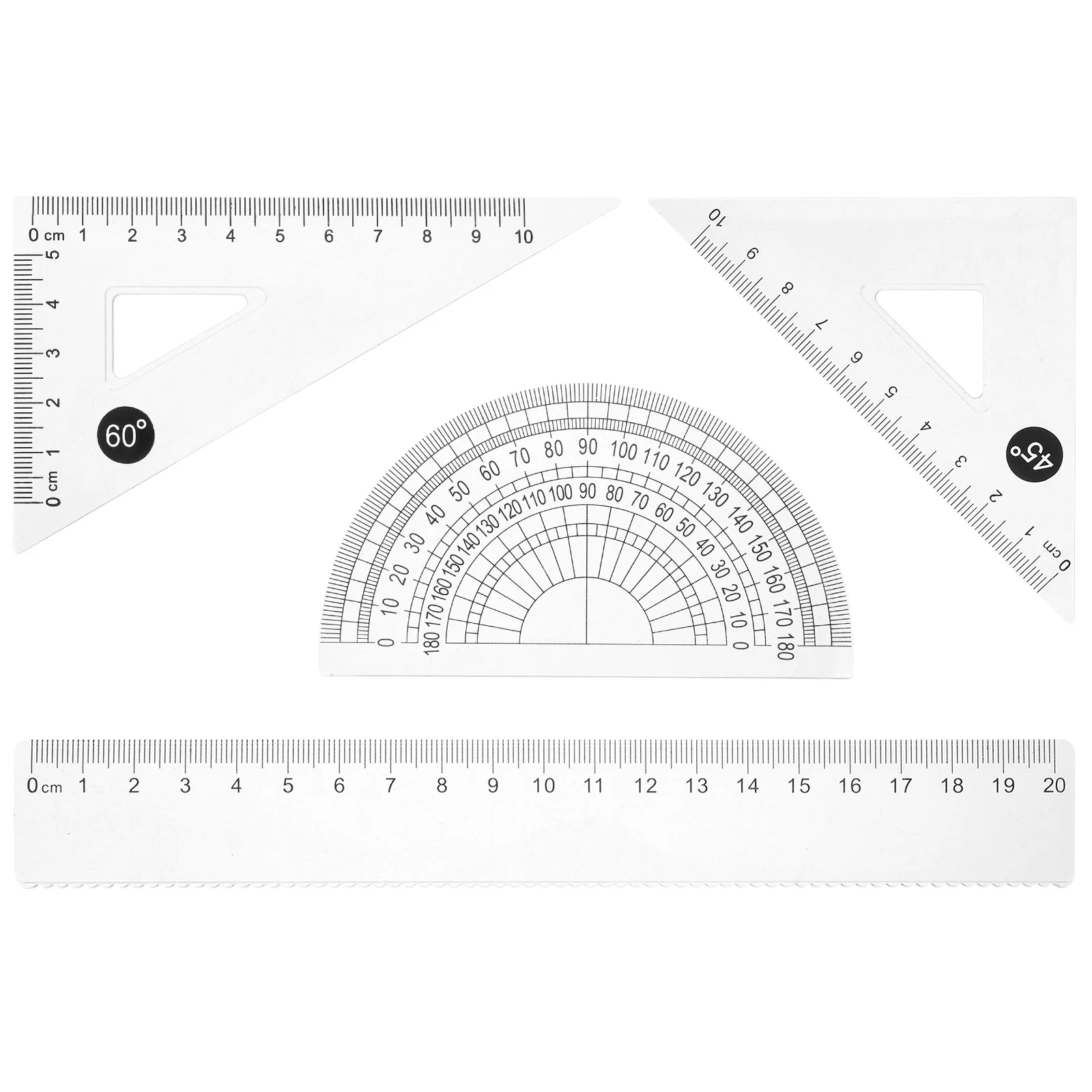 

Geometry Tools Drawing Triangle Ruler Ruler and Clear Grid Centimeter Office Drawing Measuring Abs School Precise Drafting