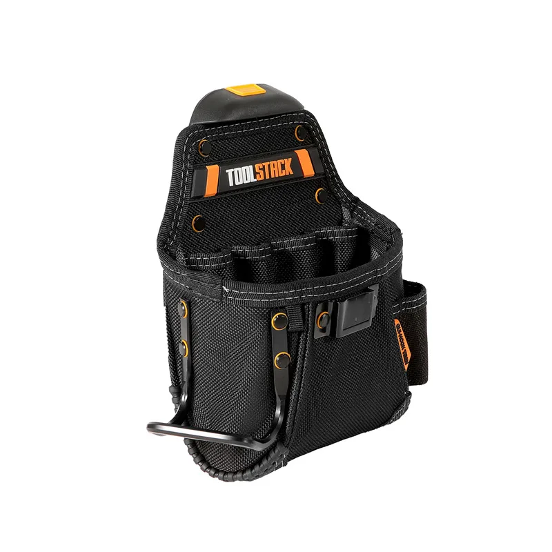Compact Durable Oxford Tool Bag with Quick-Hook Storage Pouch for Carpenters