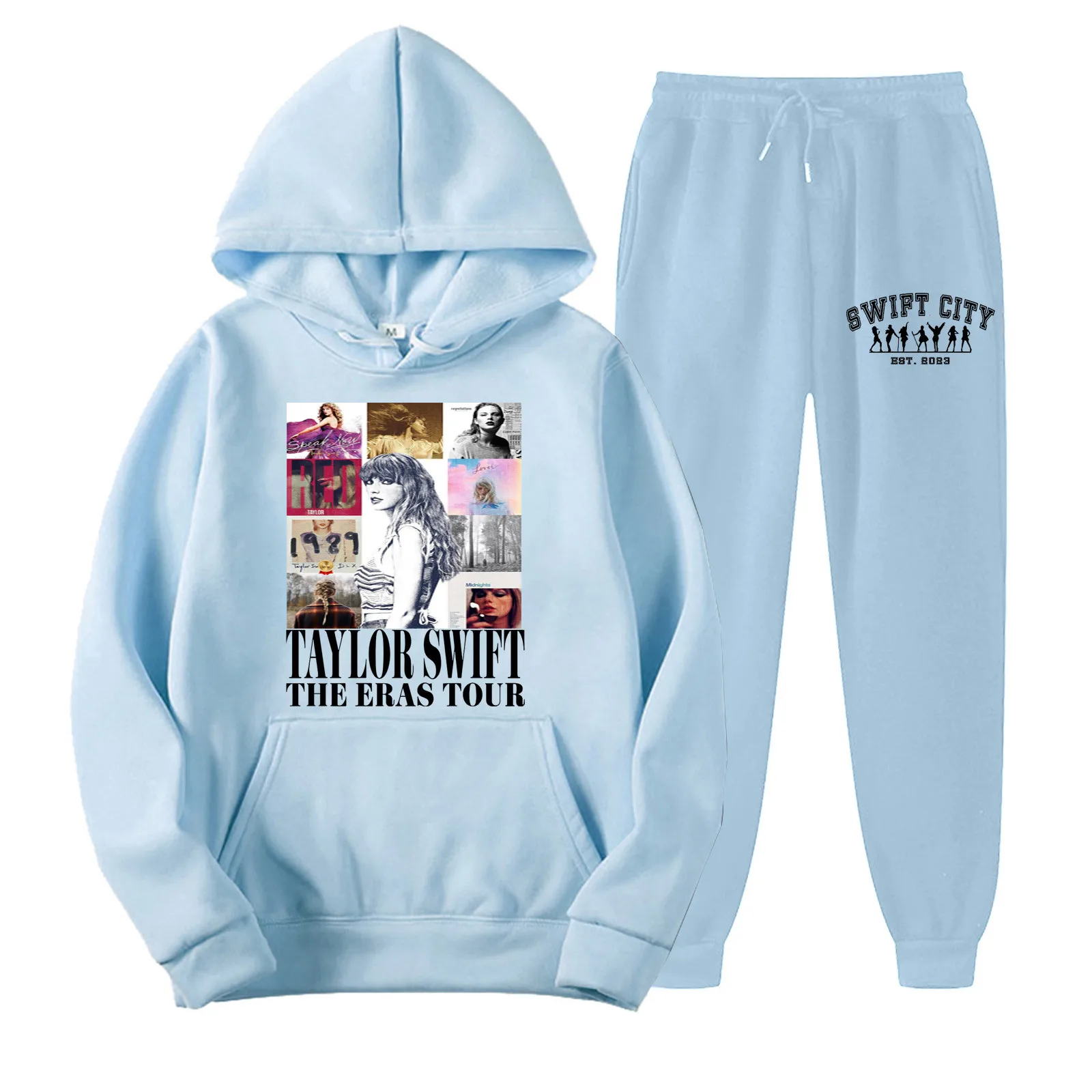 

Taylor The Eras Tour Men Sweatshirt Hoodie+Sweatpants Midnight Album Swift Print Tracksuit Sportswear Women Clothing 2 Piece Set