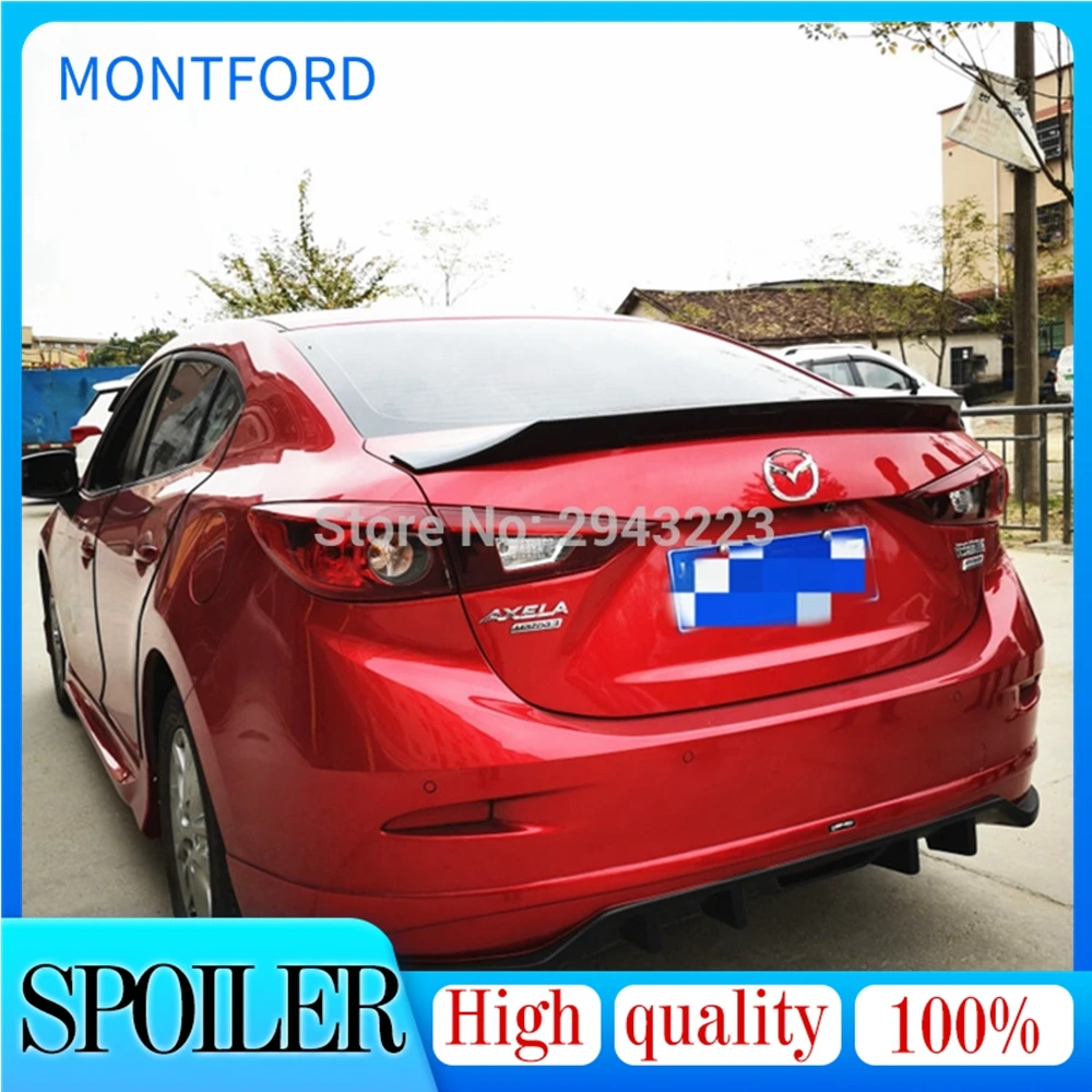 

Автомобильный Стайлинг, спойлер на крышу багажника из АБС-пластика для MAZDA 3 Axela 2014-2017
