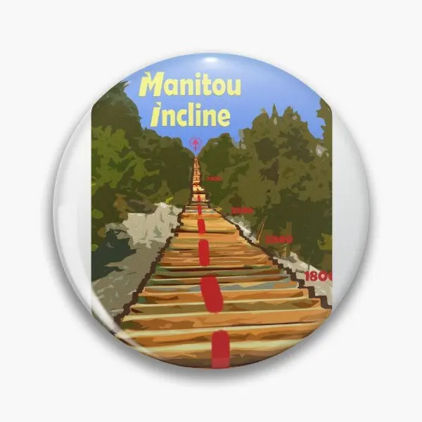 Manitou Incline Hike Artwork Soft Button Pin Fashion Jewelry Lover Cartoon Creative Funny Collar Badge Spilla Regalo Spilla