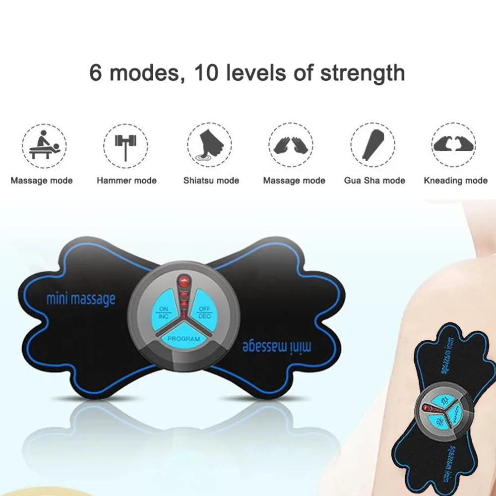 New Mini Neck Massager Portable Electric Cervical Spine and Back Muscle Massager to Relieve Fatigue Massage Pad Body Massager