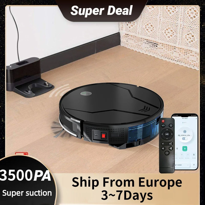 3500Pa Robot Aspirapolvere Smart Remote Control Wireless Autorecharge Floor Sweeping Cleaning Appliance Aspirapolvere Per La Casa