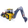 LESU 1/14 Metal Hydraulic RC Backhoe Loader Electric Excavator Multifunctional AOUE BL71 Yellow Radio Control 2 in 1 Digger Toys 3