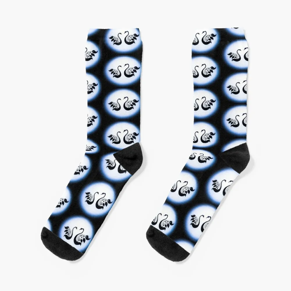

Black swans Socks loose hiking Mens Socks Women's