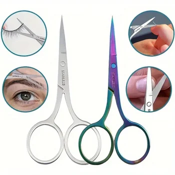 Unghie Artistiche Forbice Trucco Sopracciglio Ciglia Trimmer Rimozione Dei Capelli Del Viso Manicure Forbice Unghie Strumento Per Cuticole Accessori Forbici 1