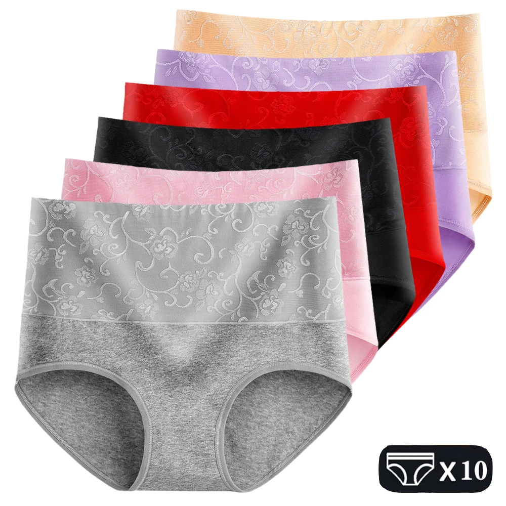 

Plus Size Cotton Panties for Women, High Waist Briefs, Sexy Lingeries, Female Panties, Seamless Underpants for Girls, L-5XL