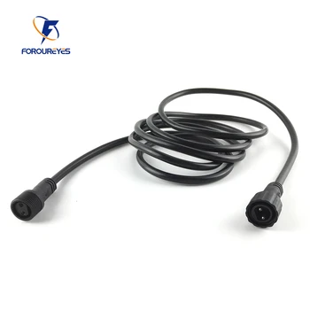 2PIN สายไฟต่อพ่วงกันน้ำ IP67ยาว2เมตรสายไฟเชื่อมต่อสายไฟสำหรับไฟสตริงกลางแจ้งแบบ LED 1