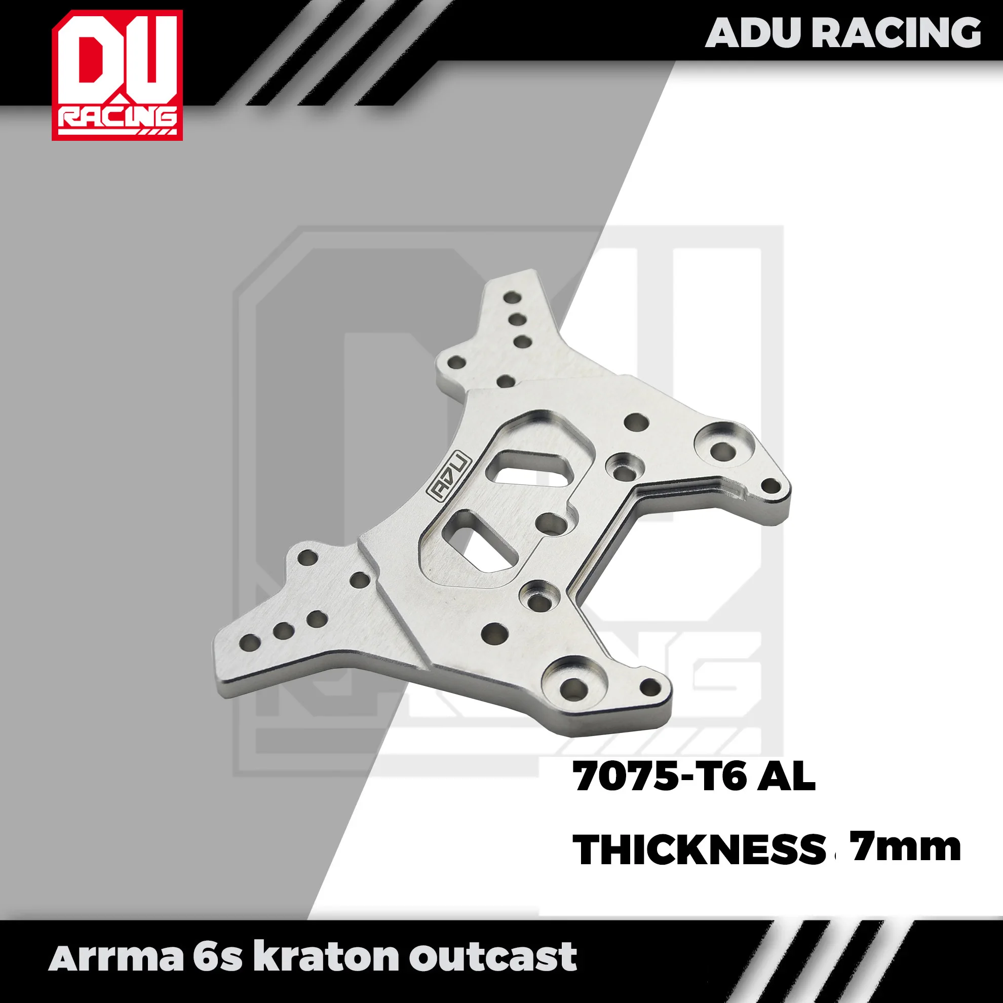 RC Car Parts Go Kart Parts ADU Racing FRONT SHOCK TOWER CNC 7075-T6 ALUMINUM For ARRMA 6S OUTCAST KRATON