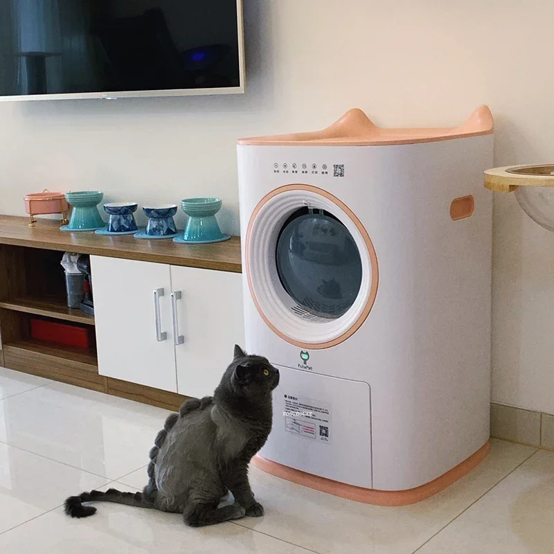 전자동 쓰레기통, 스마트 고양이 변기 탈취 대변 채취 기계, 완전 밀폐형 초대형 쓰레기통