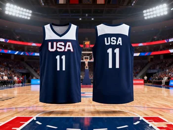 2026 US Men's Trendy Basketball Jersey - Numbers 1-30 Optional, Kids' Fav 3D Printed Sleeveless for Adults & Kids 1