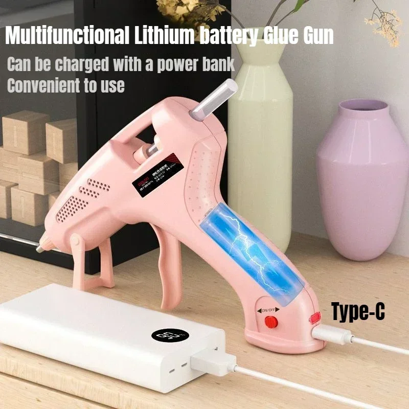 7mm Cordless Glue Gun 3.7V Fast Heating Rechargeable Hot Silicone Gun