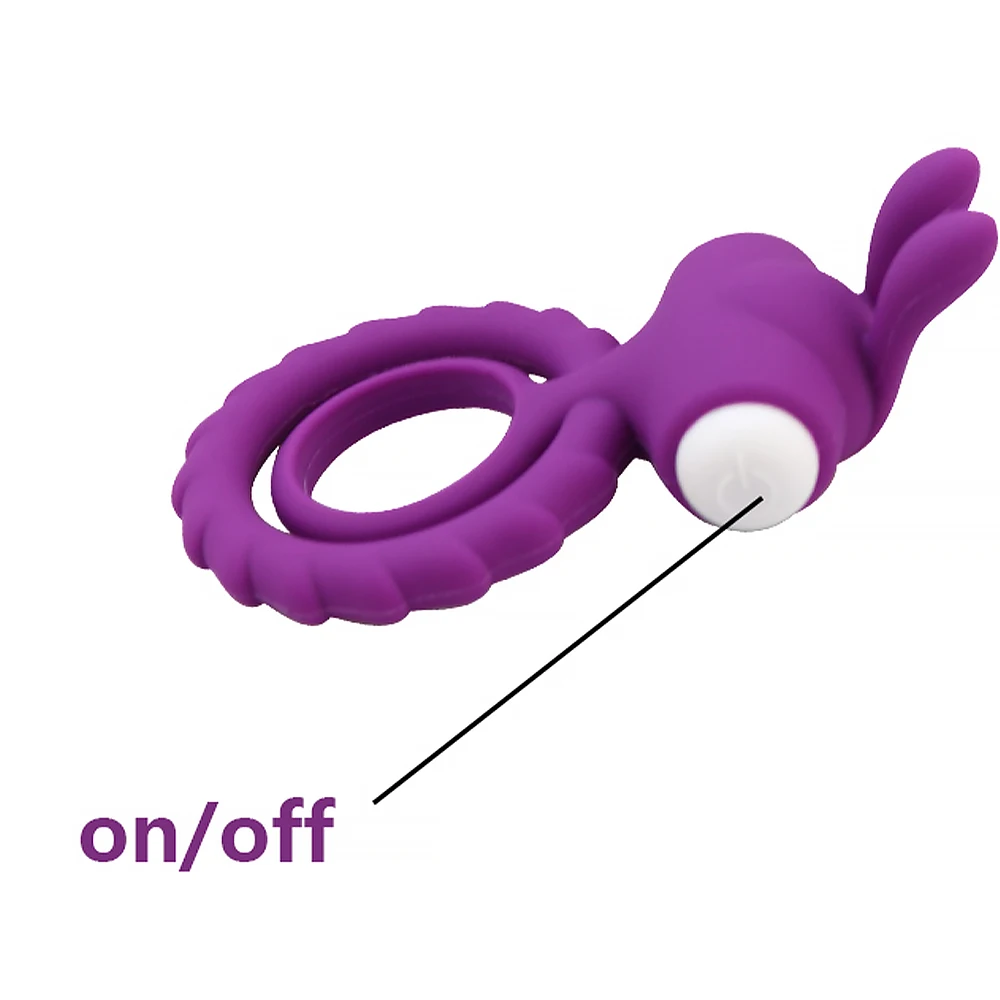 Anillo de C&oacute;ckel de Silicona Suave con Vibrador Dual Estimulaci&oacute;n Cl&iacute;toris Anillo Pene para Hombres Juguetes Sexuales par