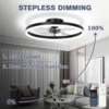 Modern ceiling fan light with remote control and  LED light fan smart silent 6-speed ceiling fan for bedroom and living room 3