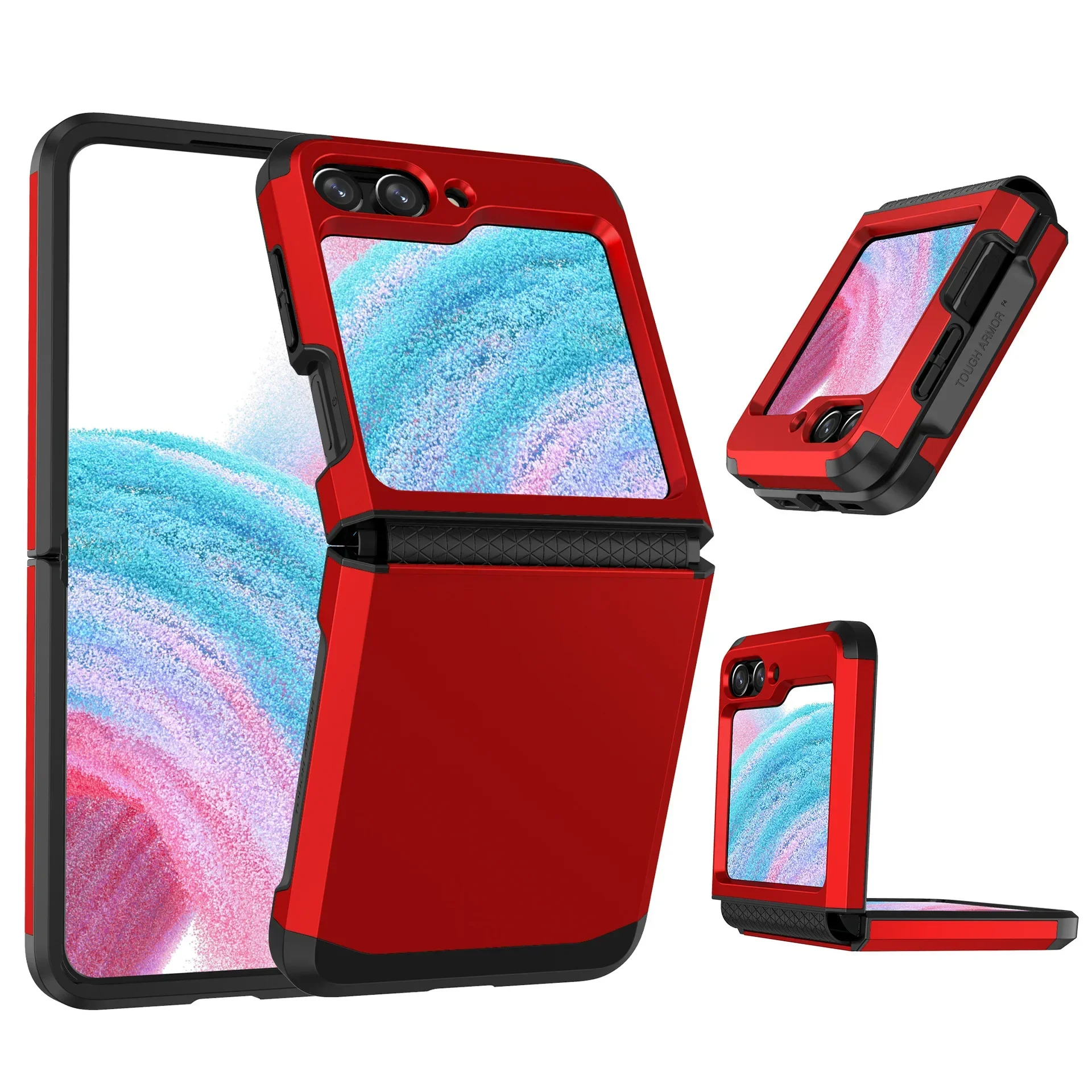 Hinge Integrated Protective Plastic Phone Case - Hard Shell Cover