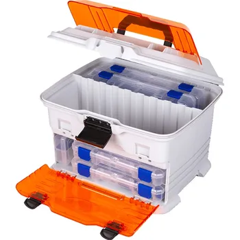 Flambeau Outdoors. T4P Pro Multi Loader, Fishing Tackle Box, White, Orange, 33.5 inches long, Plastic 4